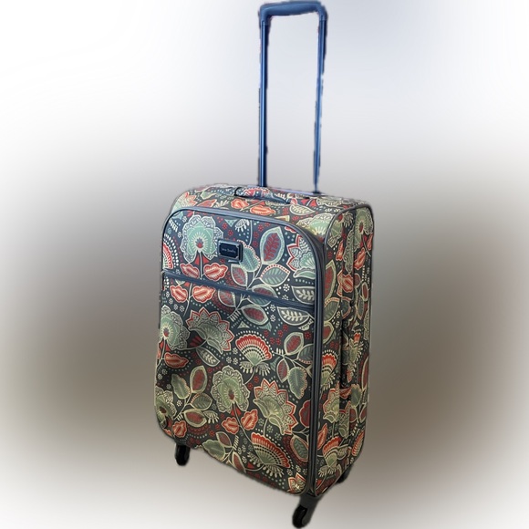 Vera Bradley rolling luggage soft side in Nomadic Floral 23”x17”x9” - Picture 4 of 9